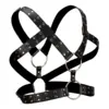 Image de Harnais BDSM pour homme en similicuir et anneaux en métal