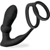 Image de Vibromasseur anal Stimulateur de prostate vibrant percuteur avec double anneau Vegas - Noir