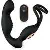 Image de Vibromasseur anal Stimulateur de prostate vibrant et rotatif avec double anneau Tornado - Noir