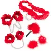 Image de Kit coquin menottes, string, nippies et plumeau Red Room