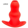Image de Plug Tunnel STRETCH Rouge 15 x 7 cm Large