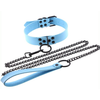 Image de Collier-Laisse PUNK Bleu ciel