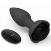 Image de Plug Bijou Vibrant ROSE 10 x 4cm Noir
