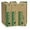 Image de Boîte archives carton recyclé Mondoffice - Dos 8 cm - Kraft / Vert - Vendu à l'unité