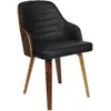 Image de Fauteuil visiteur bois Retro Victoire - Coloris Noir