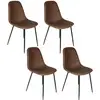 Image de Lot de 4 chaises - home deco factory - amber - design - marron en occasion ou reconditionné