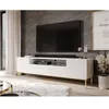 Image de Meuble TV avec niche 200 cm KASHA Pieds or blanc BOBOCHIC