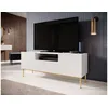 Image de Meuble TV 150 cm avec niche KASHA Pieds or blanc BOBOCHIC