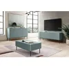 Image de Meuble TV 150 cm KASHA Pieds noir bleu clair BOBOCHIC