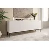 Image de Buffet 4 portes 200 cm KASHA Pieds noir blanc BOBOCHIC