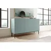 Image de Buffet 3 portes 150 cm KASHA Pieds noir bleu clair BOBOCHIC