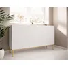 Image de Buffet 3 portes 150 cm KASHA pieds or blanc BOBOCHIC