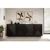 Image de Buffet 4 portes 200 cm ALICE noir BOBOCHIC