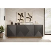 Image de Buffet 4 portes 200 cm ALICE gris foncé BOBOCHIC