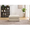 Image de Pouf ultra moelleux PARIS tissu bouclette beige BOBOCHIC