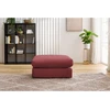 Image de Pouf ultra moelleux PARIS tissu bouclette rouge BOBOCHIC