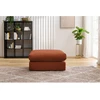 Image de Pouf ultra moelleux PARIS tissu bouclette orange BOBOCHIC