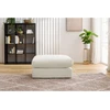 Image de Pouf ultra moelleux PARIS tissu bouclette blanc BOBOCHIC