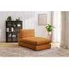 Image de Méridienne pour canapé modulable PARIS tissu bouclette jaune BOBOCHIC 1 places