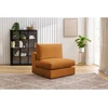 Image de Chauffeuse 1 place pour canapé modulable PARIS tissu bouclette jaune BOBOCHIC 1 places