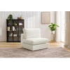 Image de Chauffeuse 1 place pour canapé modulable PARIS tissu bouclette blanc BOBOCHIC 1 places