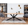 Image de Table à manger TWIST Bois d'acacia massif et pieds en métal noir 180x90 BOBOCHIC