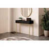 Image de Console 2 tiroirs KASHA Pieds or noir BOBOCHIC