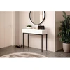 Image de Console 2 tiroirs KASHA pieds noirs blanc BOBOCHIC