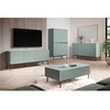 Image de Buffet haut 2 portes 100 cm KASHA Pieds noir bleu clair BOBOCHIC