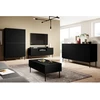 Image de Buffet haut 2 portes 100 cm KASHA Pieds noir noir BOBOCHIC