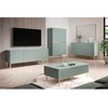 Image de Buffet haut 2 portes 100 cm KASHA Pieds or bleu clair BOBOCHIC