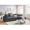Image de Canapé d'angle fixe réversible BELAIR gris foncé BOBOCHIC 4 places
