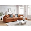 Image de Canapé d'angle fixe réversible BELAIR orange BOBOCHIC 4 places