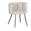Image de Lot de 2 chaises CELIA beige tissu texturé BOBOCHIC