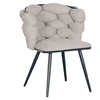 Image de Lot de 2 chaises CHLOE Tissu texturé beige BOBOCHIC