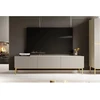 Image de Meuble TV 200 cm KASHA Pieds or beige BOBOCHIC