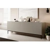 Image de Buffet 4 portes 200 cm KASHA Pieds noir beige BOBOCHIC
