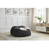 Image de Pouf ultra moelleux MERIBEL tissu bouclette noir BOBOCHIC