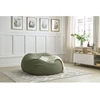 Image de Pouf ultra moelleux MERIBEL tissu bouclette vert BOBOCHIC