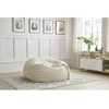 Image de Pouf ultra moelleux MERIBEL tissu bouclette beige BOBOCHIC