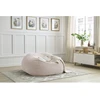 Image de Pouf ultra moelleux MERIBEL tissu imitation fourrure rose BOBOCHIC