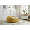 Image de Pouf ultra moelleux MERIBEL tissu imitation fourrure jaune BOBOCHIC