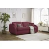 Image de Canapé droit convertible CEZANNE ouverture express tissu bouclette rouge 160x194 BOBOCHIC 3 places