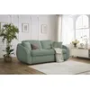 Image de Canapé droit convertible CEZANNE ouverture express tissu bouclette vert 160x194 BOBOCHIC 3 places