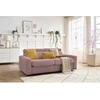 Image de Canapé droit convertible MONACO ouverture express tissu lisse rose 140x190 BOBOCHIC 3 places
