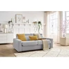 Image de Canapé droit convertible MONACO ouverture express tissu lisse gris clair 140x190 BOBOCHIC 3 places