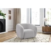 Image de Fauteuil CELINE tissu lisse gris clair BOBOCHIC