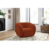 Image de Fauteuil CELINE tissu lisse orange BOBOCHIC