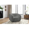Image de Fauteuil CELINE tissu bouclette gris foncé BOBOCHIC