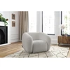 Image de Fauteuil CELINE tissu bouclette gris clair BOBOCHIC